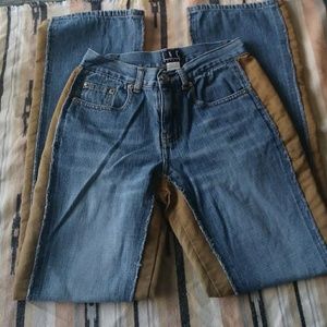 Vintage 90s y2k juniors blue brown suade pants s